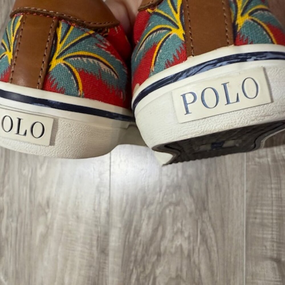 Polo Ralph Lauren Men's THORNTON III Hawaii Aloha Tropical Shoes-Size 10.5D - Picture 8 of 13